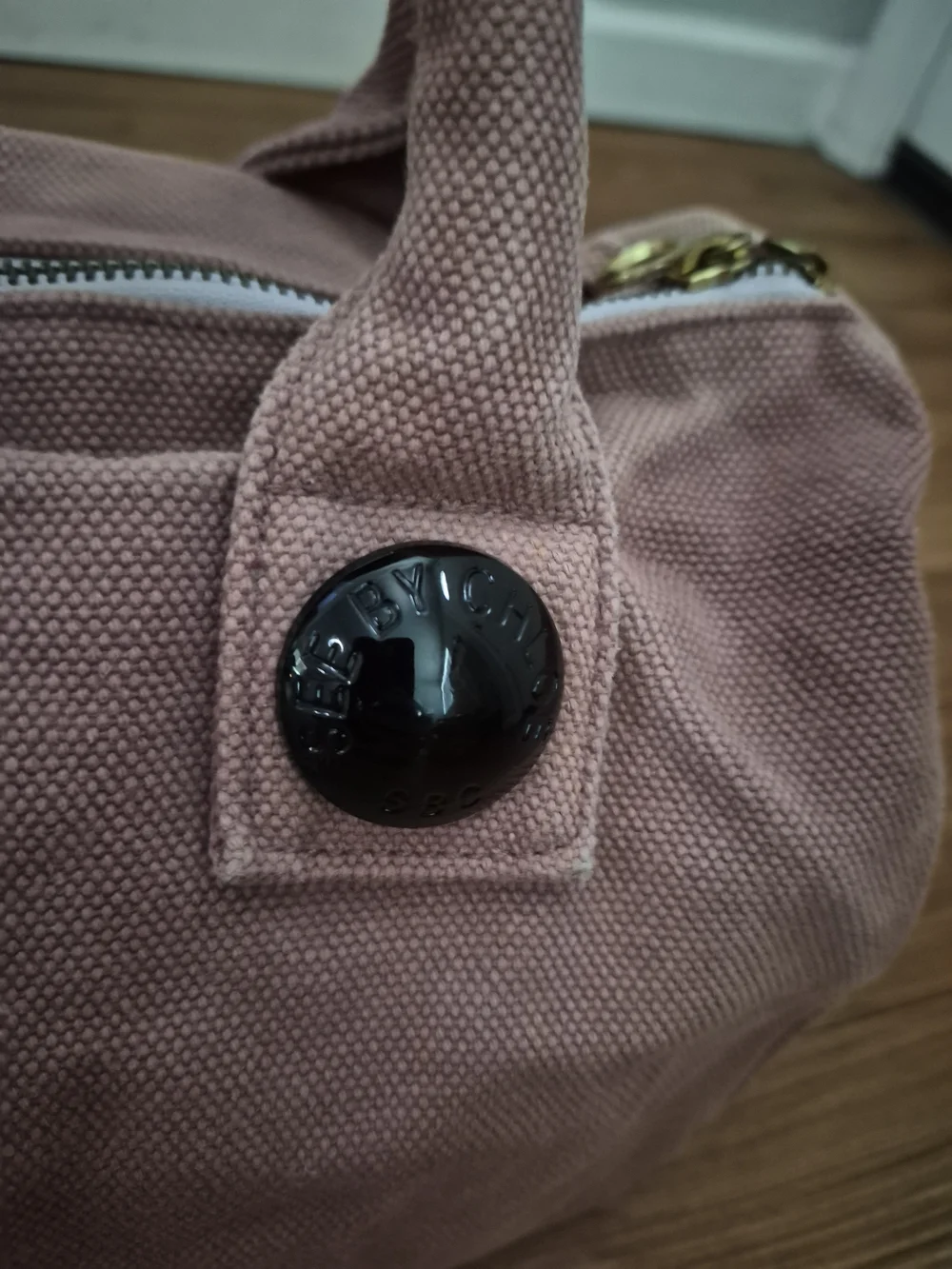 See By Chloé Pink Canvas Button Boston Duffle Bag